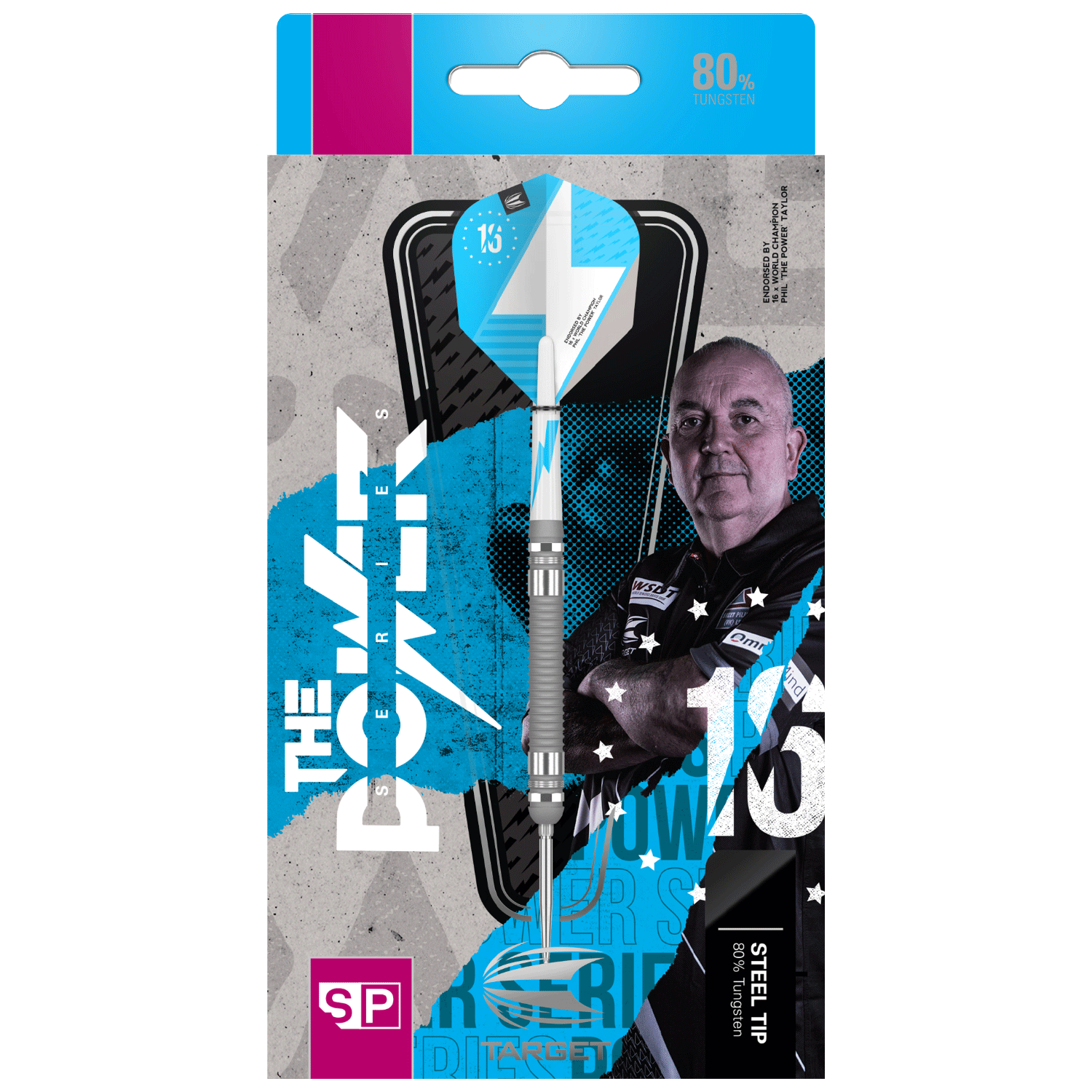 Target Phil Taylor The Power Series 80% Silver SP Steeldarts