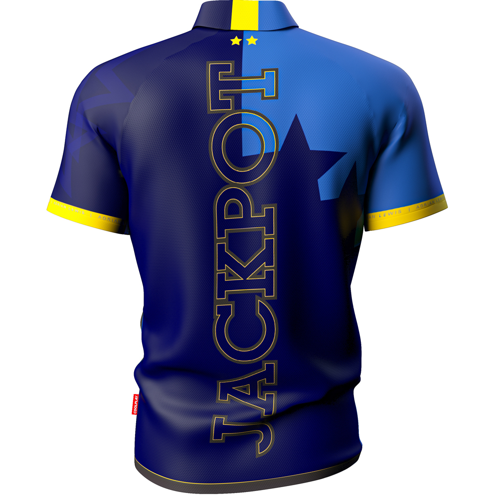 Target Shirt Adrian Lewis Coolplay Collarless 2021 blau-gelb