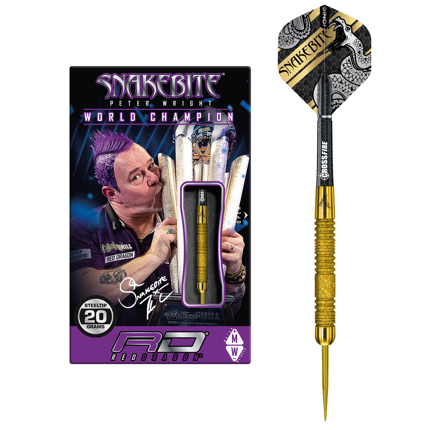 Red Dragon Peter Wright Euro 11 Element Gold PC 20 Steeldarts