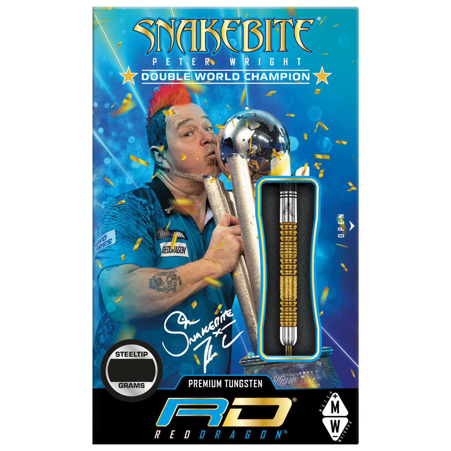 Red Dragon Peter Wright Double World Champion SE Gold Plus Steeldarts