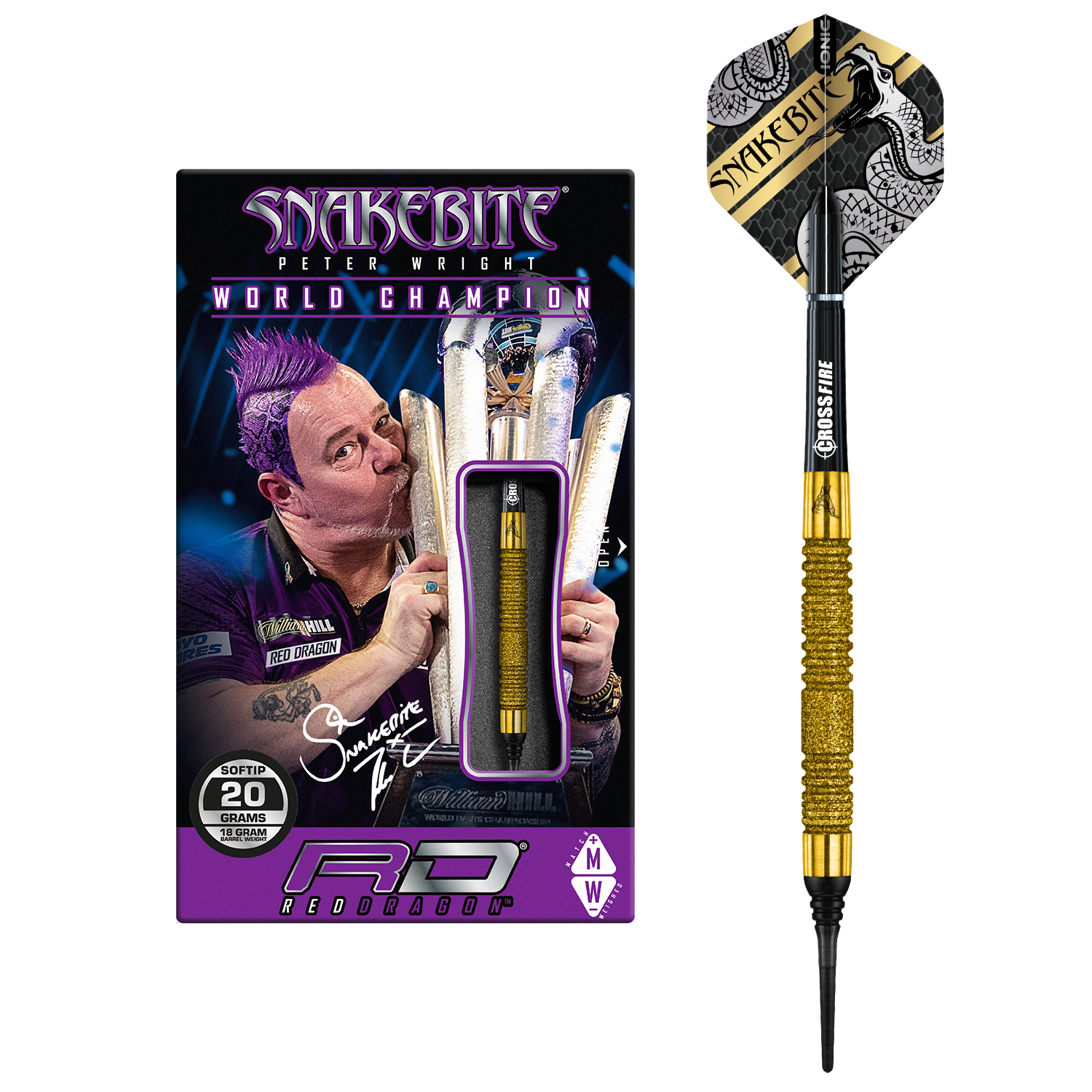 Red Dragon Peter Wright Euro 11 Element Gold PC 20 Softdarts