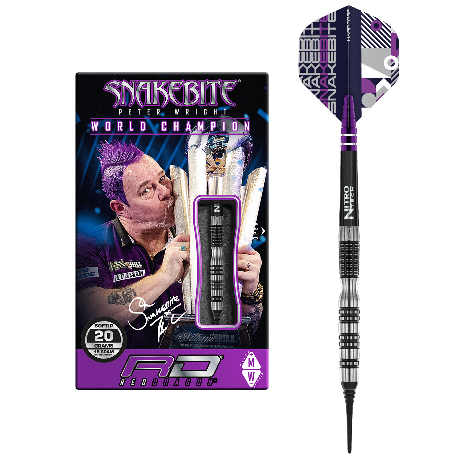 Red Dragon Peter Wright Black Racer Softdarts