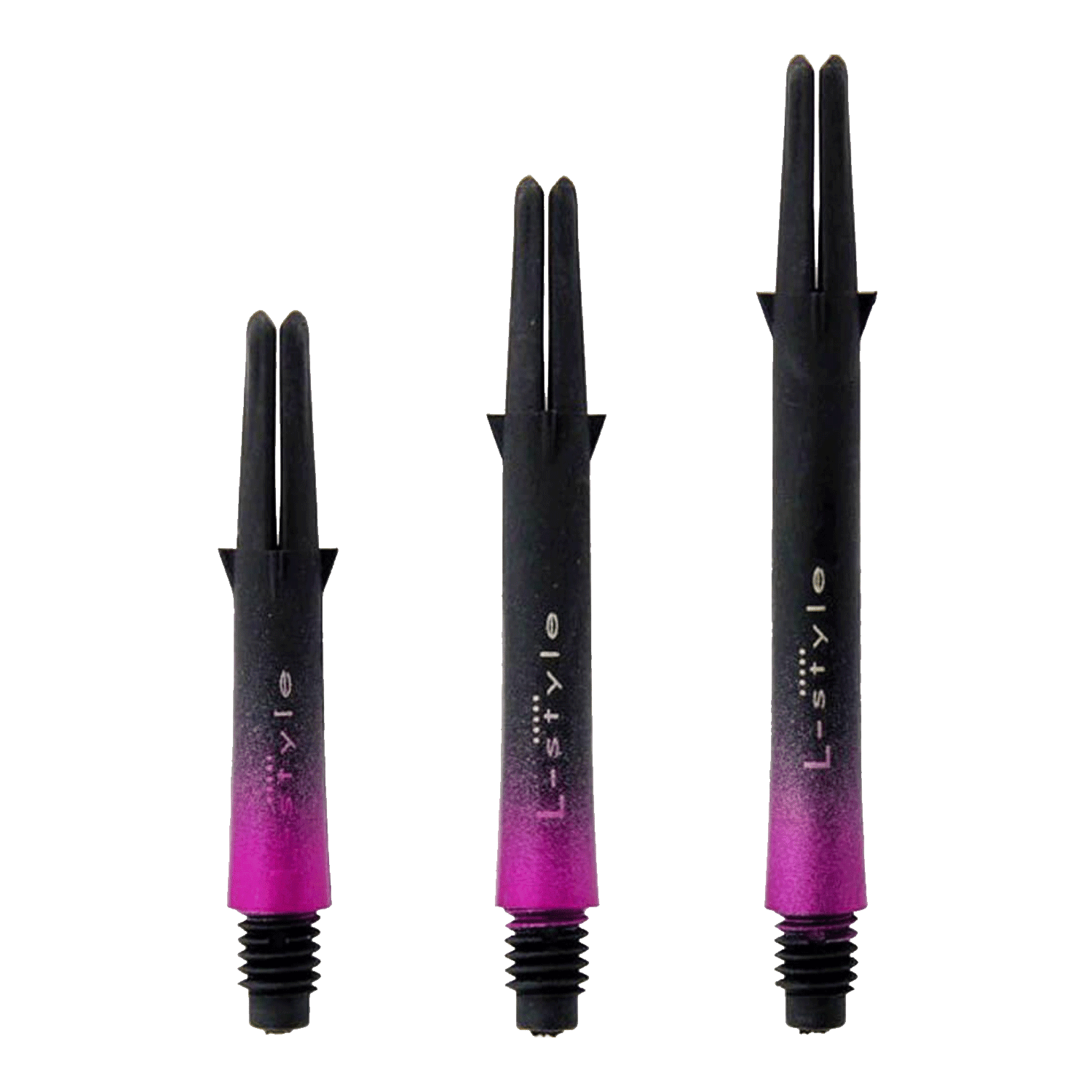L-Style Carbon Lock Straight 2-Tone L-Shafts Schwarz Pink