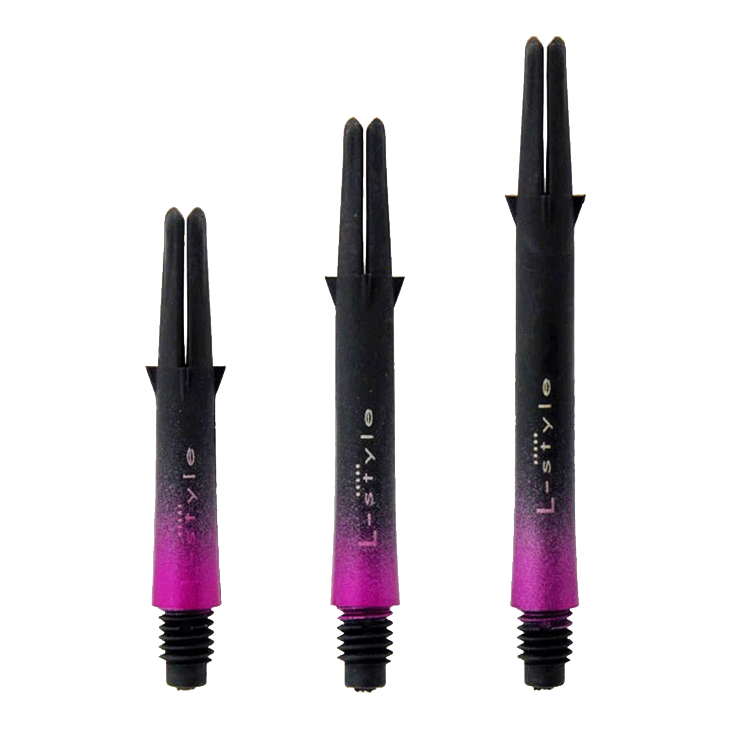 L-Style Carbon Lock Straight 2-Tone L-Shafts Schwarz Pink