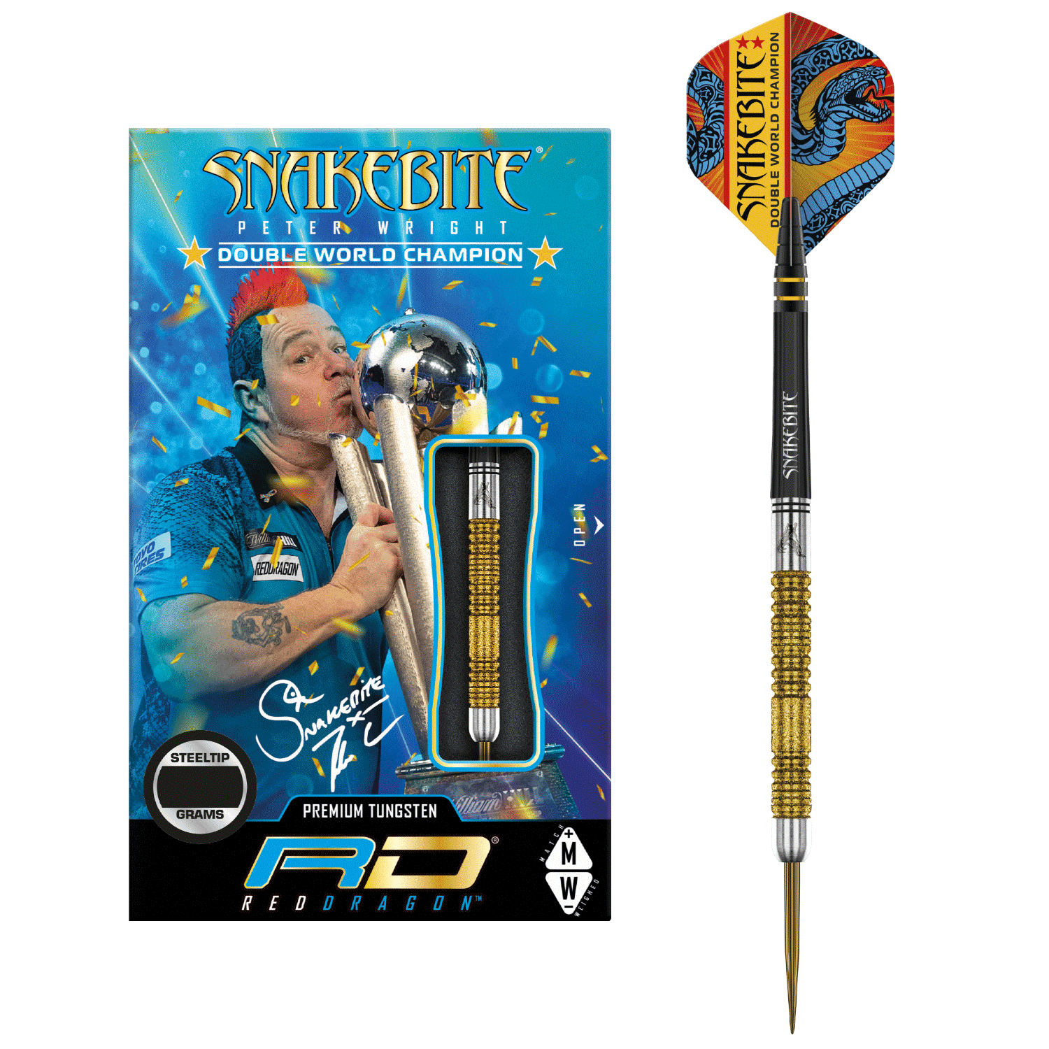Red Dragon Peter Wright Double World Champion SE Gold Plus Steeldarts
