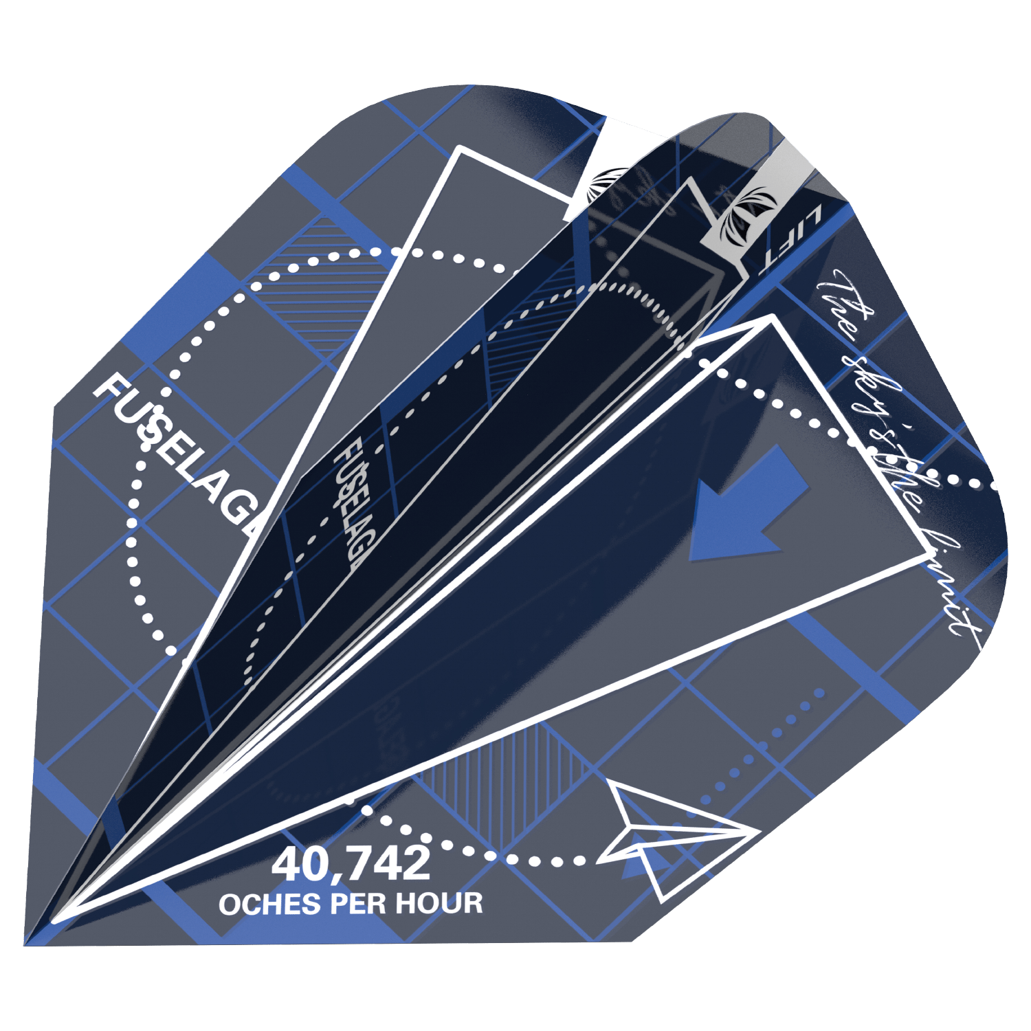 Target Pro Ultra Blueprint Flights blau