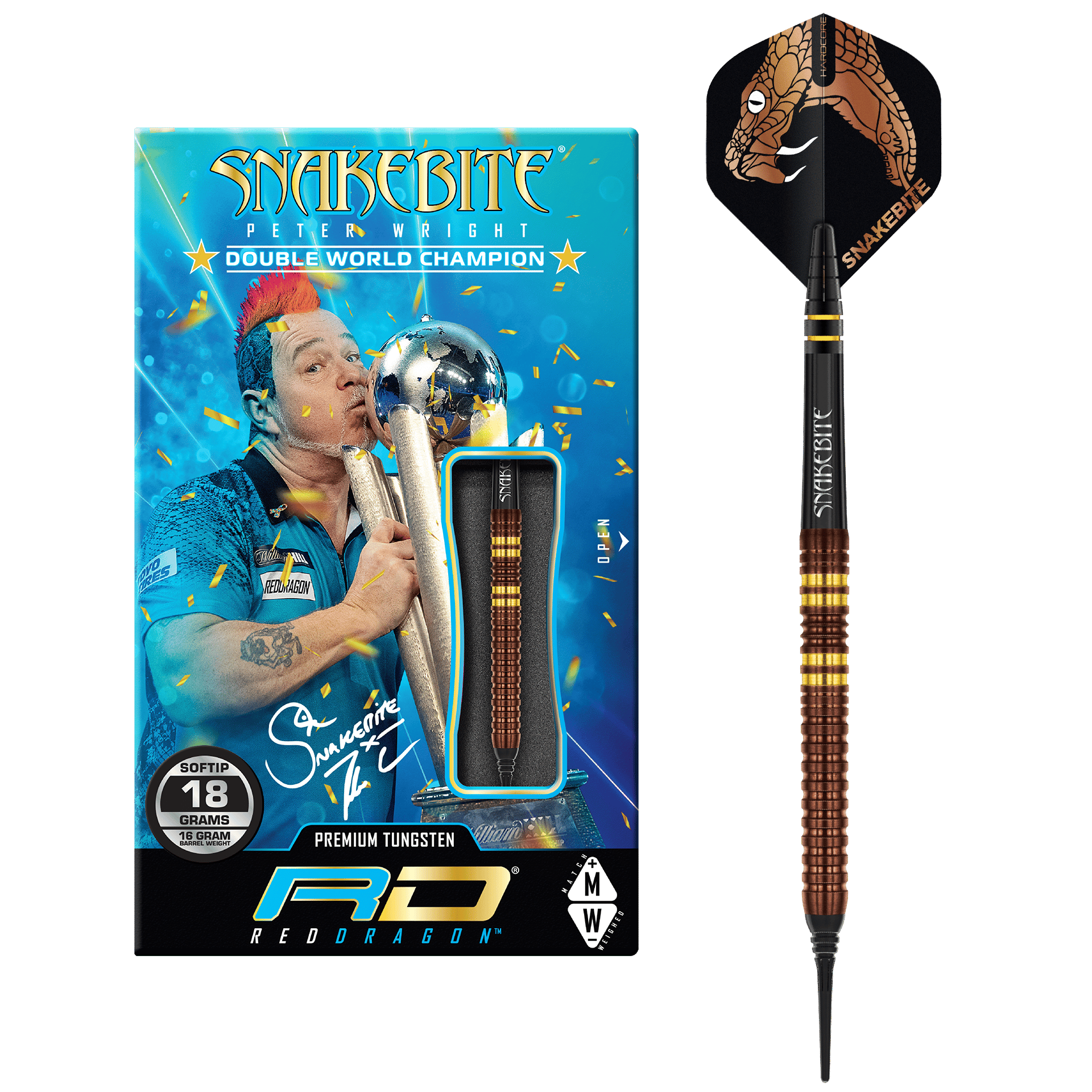 Red Dragon Peter Wright Copper Fusion Softdarts