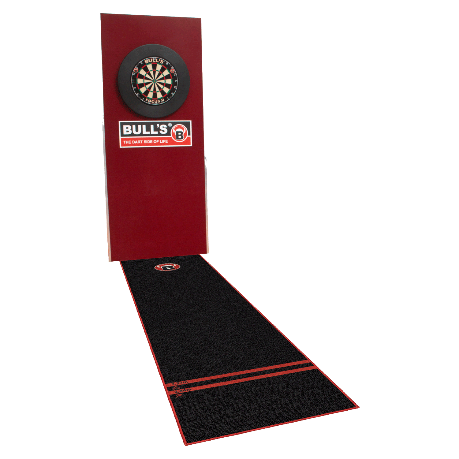 Bull‘s Carpet Mat 170 Dartmatte schwarz-rot