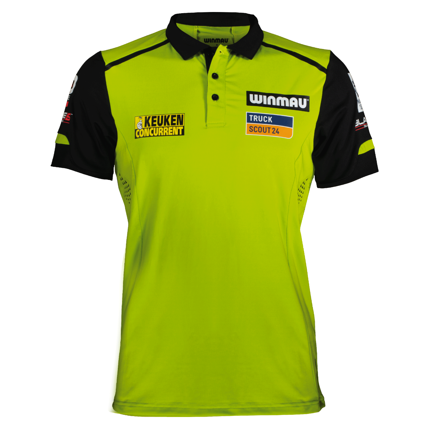 Winmau Michael van Gerwen Pro-Line Dart Shirt schwarz-grün