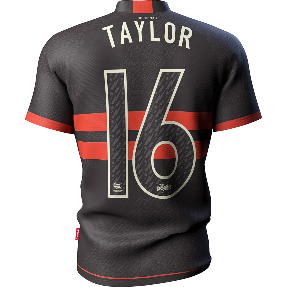 Target Shirt Phil Taylor Coolplay Collarless 2021 schwarz