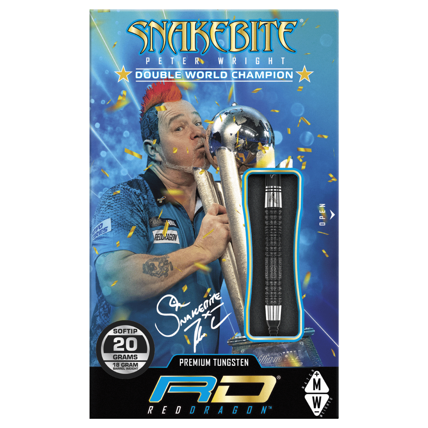 Red Dragon Peter Wright Double World Champion SE Softdarts