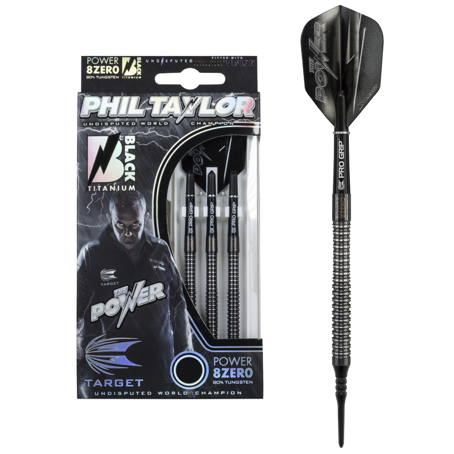 Target Phil Taylor Power 8Zero Black Softdarts