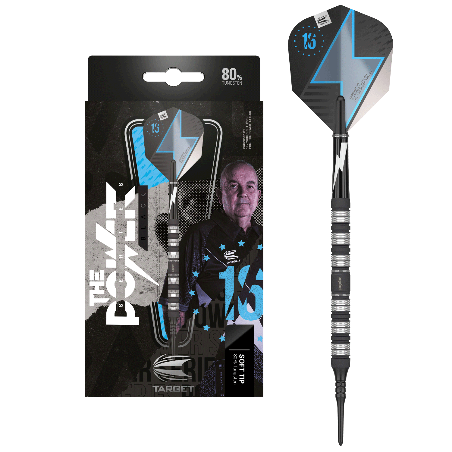 Target Phil Taylor The Power Series 80% Black Softdarts